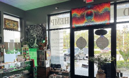Looking back towards the front door past the display shelves